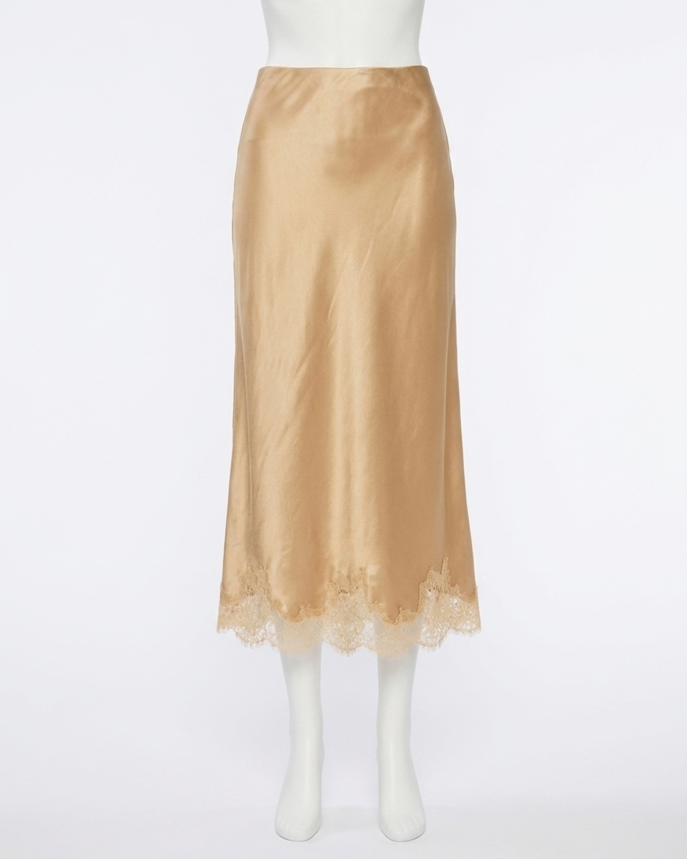 NEW LOVESHACKFANCY malina midi skirt in camel charm